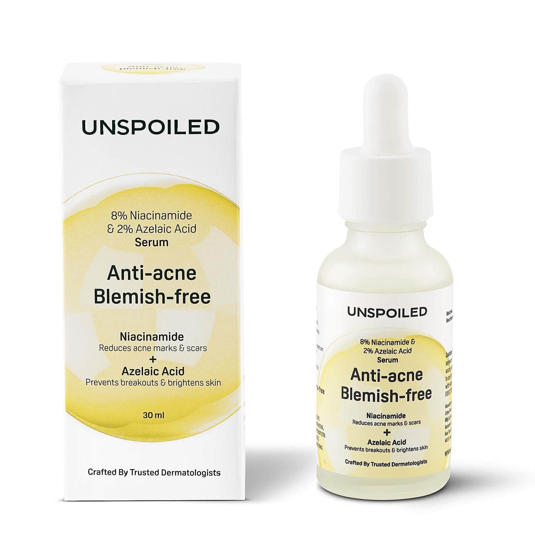 Anti-acne Blemish-free Face Serum 8% Niacinamide & 2% Azelaic Acid