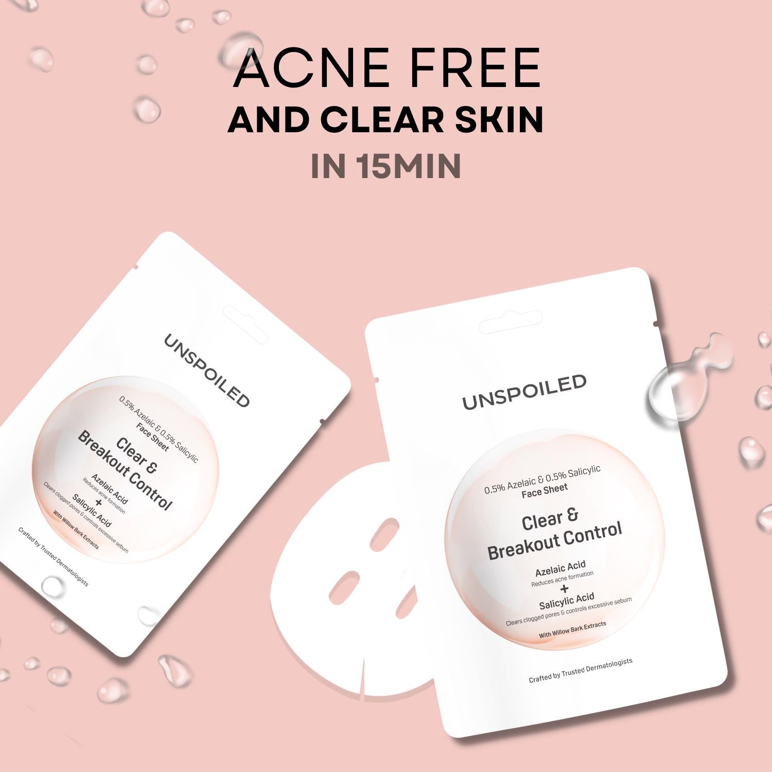 Clear & Breakout Control  Face sheet Mask 0.5% Azelaic & 0.5% Salicylic